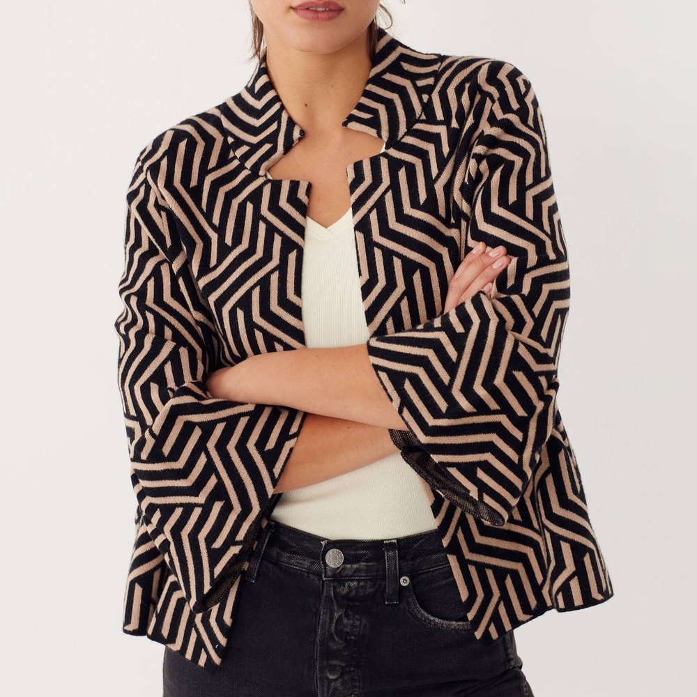 HTF Anthropologie Kalinda Geometric Jacket